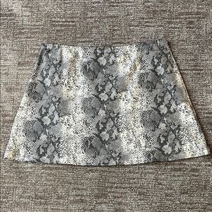 Cotton Snake Print Skirt M